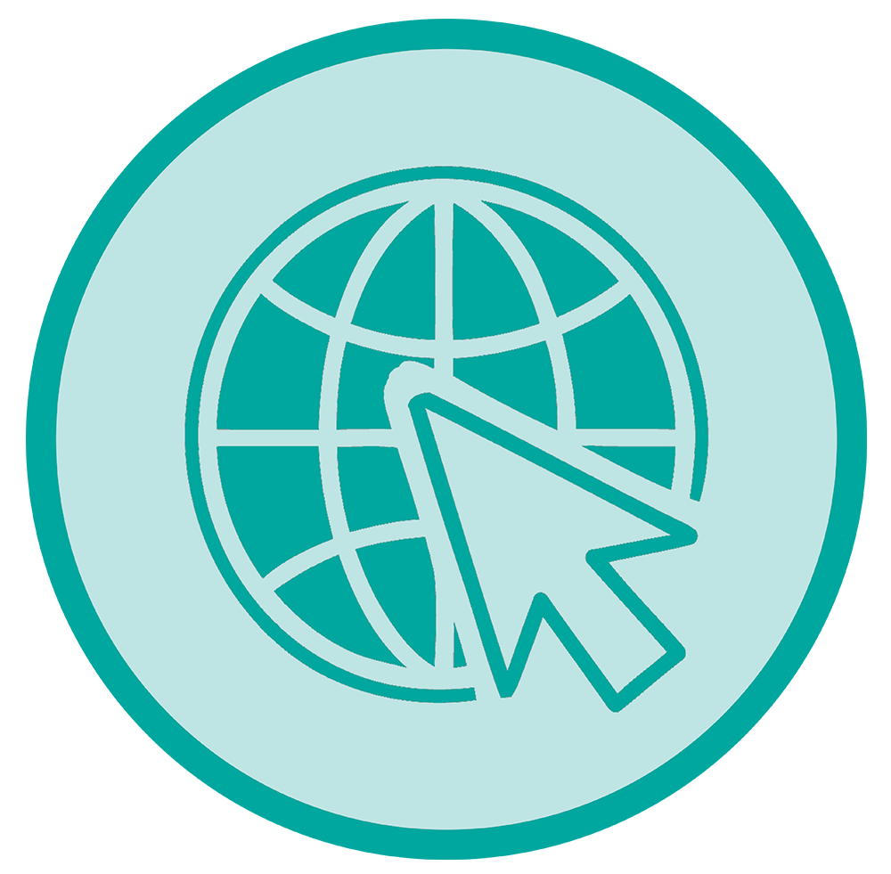 Doctor/profile icon with a stethoscope inside a teal circle badge