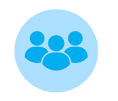 Doctor/profile icon with a stethoscope inside a teal circle badge